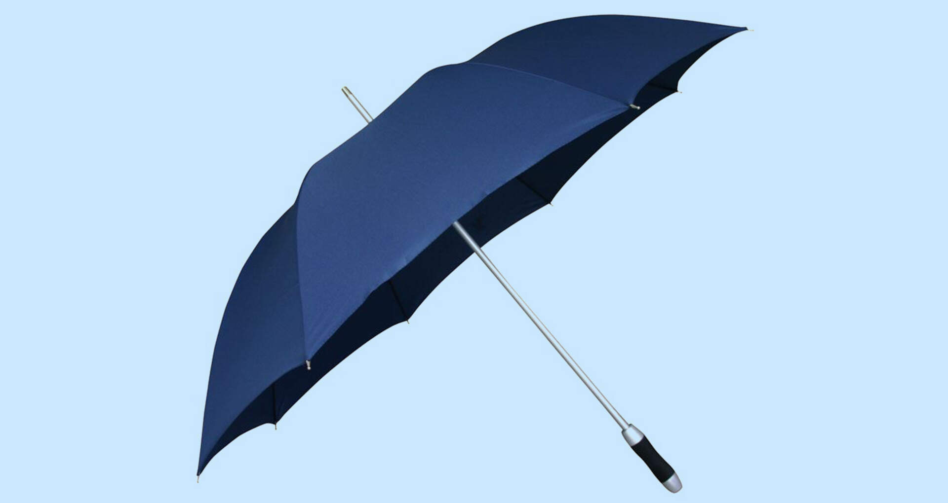 Un parapluie pliable bleu