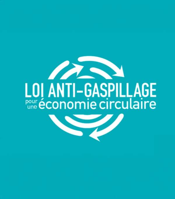 Logo loi anti gaspillage pour une économie circulaire