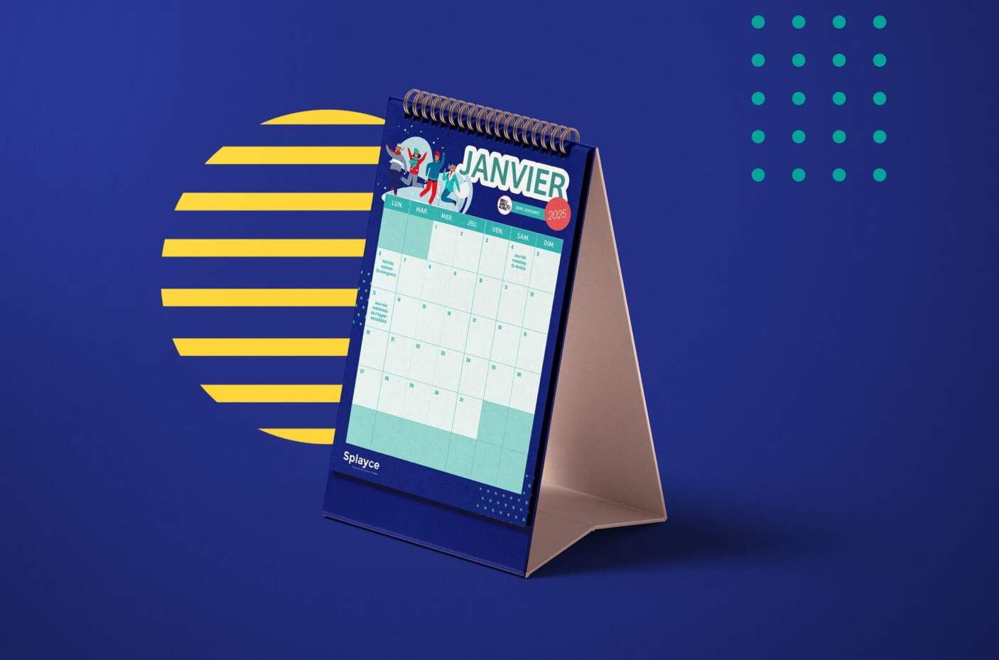 Calendrier ouvert sur le mois de janvier