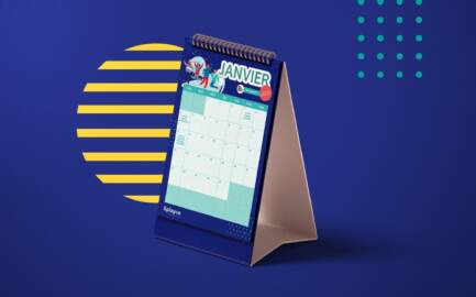 Calendrier ouvert sur le mois de janvier